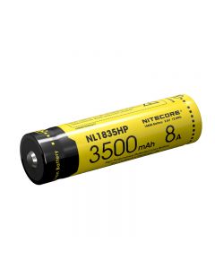 Nitecore NL1835HP High Performance 18650 3500mAh 3.6V 12.6Wh 8A Protected Li-ion 