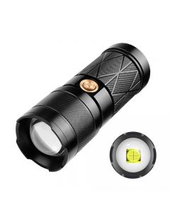 XHP100 strong light long-range flashlight aluminum alloy telescopic zoom tail with LED outdoor flashlight