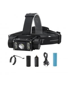 Boruit B50 LED headlight L2+4*G2 Max.6000LM headlight 21700/18650 TYPE-C rechargeable camping and hunting flashlight