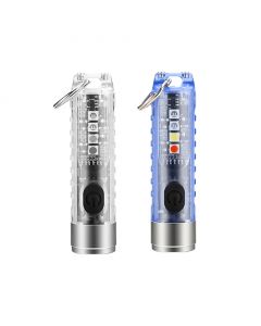 Boruit S11 Mini Led Flashlight,  400 Lumens Outdoor EDC Rechargeable High Bright Multi-Functional Keychain Flashlight