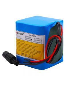 Okoman battery pack 12V 6000mAh 18650 lithium ion rechargeable battery 6Ah DC12.6V