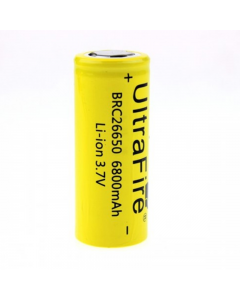 BRC 6800mAh 3.7V 26650  Rechargeable Li-ion Battery Unprotected  2 pcs