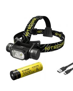 NiteCore HC68 LED Headlamp USB Rechargeable Headlight 2000 Lumen  Adjustable Spotlight Floodlight Dual Beam 18650 Li-ion Battery