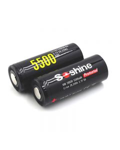 Soshine 26650 5500mAh Rechargeable Li-ion Battery with Protection 1 pair