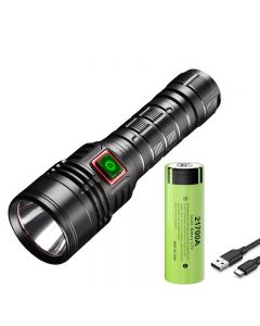T40 strong light flashlight super bright long shot Type-C 21700 charging outdoor portable torch