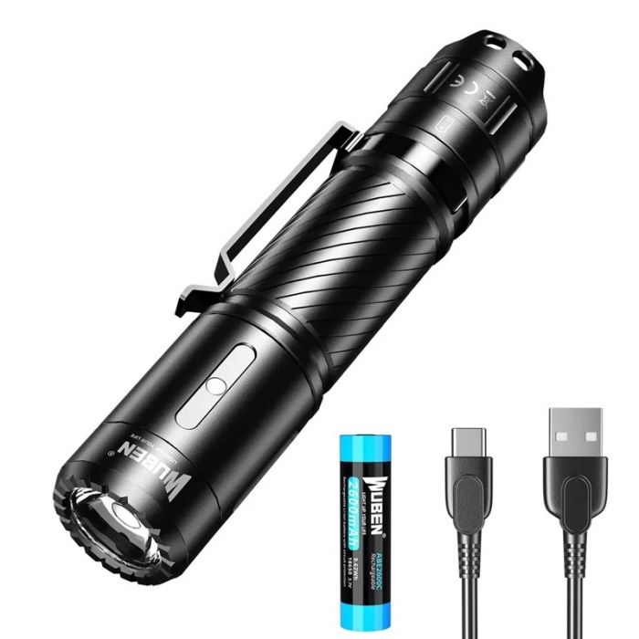 WUBEN C3 LED Flashlight USB C Rechargeable Torch 1200
