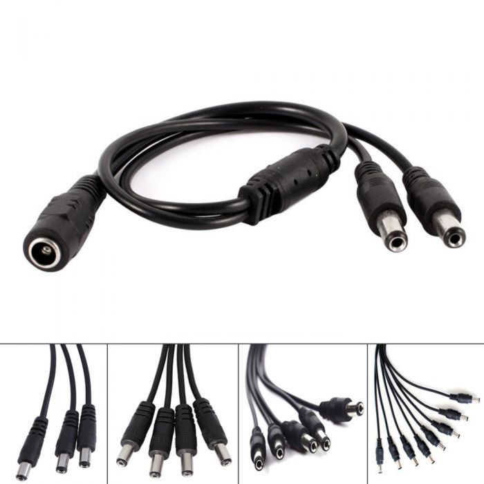 1 DC FEMALE TO 2/3/4/5/8 WAY MALE DC POWER SPLITTER ADAPTER CABLE CCTV LED LIGHT