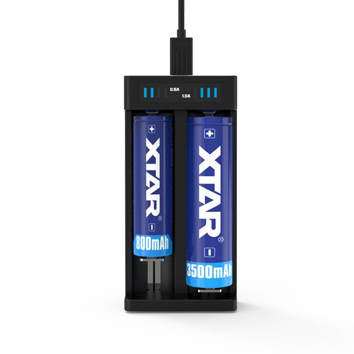 XTAR 14500 800mAh Battery - Protected Button Top