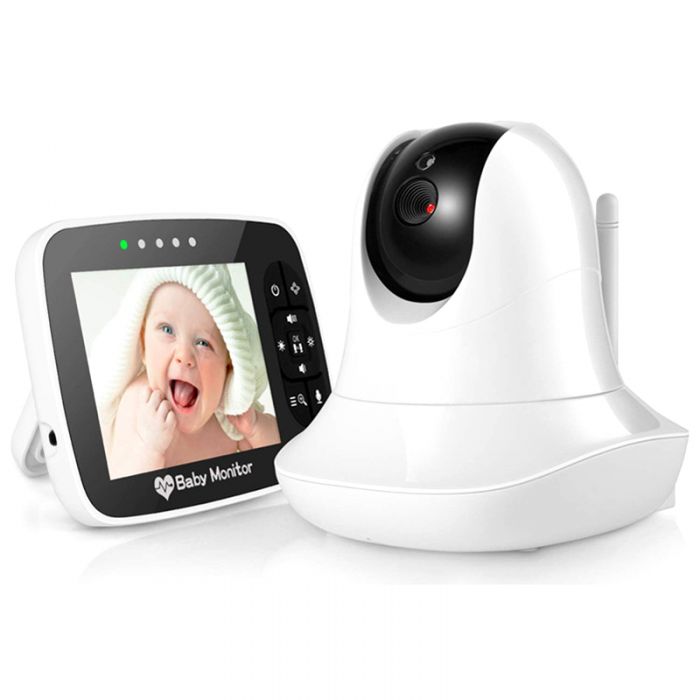 4.3 Inch Wireless Video Baby Monitor With Remote Pan Tilt Camera Two Way  Intercom Auto Night Vision Kids Security Surveillance