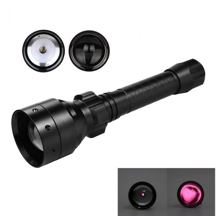 10w 940nm IR LED Zoomable Night Vision Infrared Radiation Flashlight Torch 