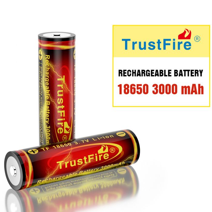 skøjte angreb snatch TrustFire 18650 3000Mah Lithium Battery 3.7v Rechargeable Li Ion Cells with  Protected Circuit Board-1